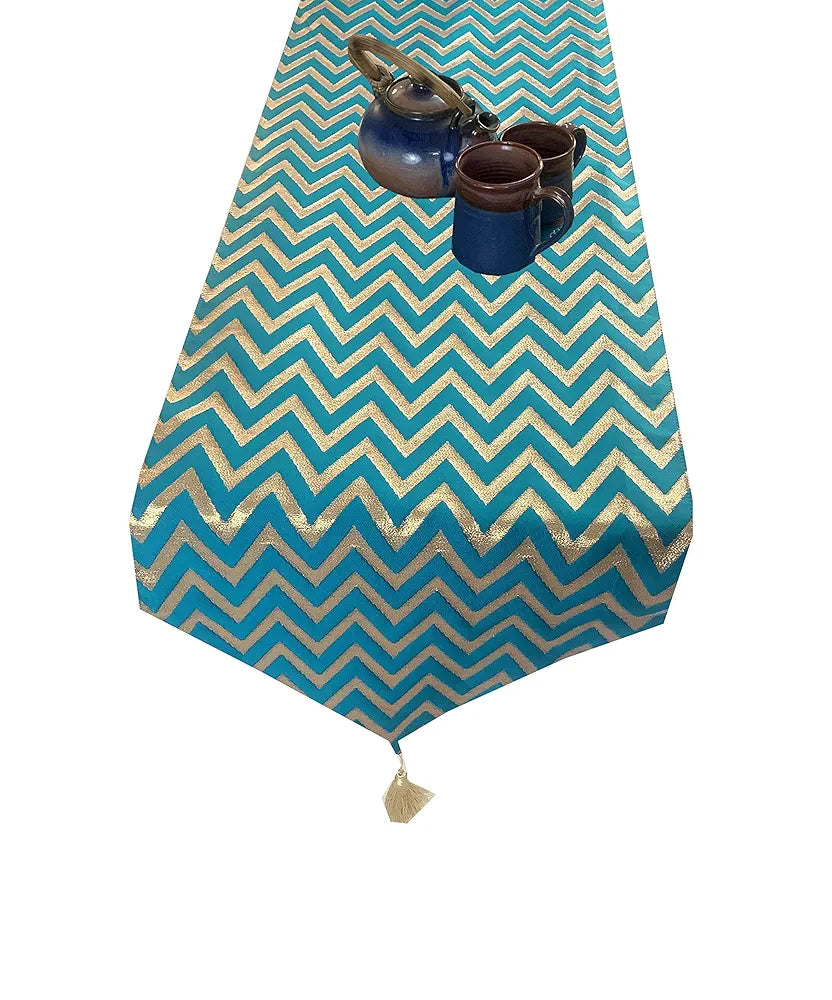 Pinkparrot dopian Silk sea Green Colour Table Runner Size 12x70 inch of 1 pc-T 121